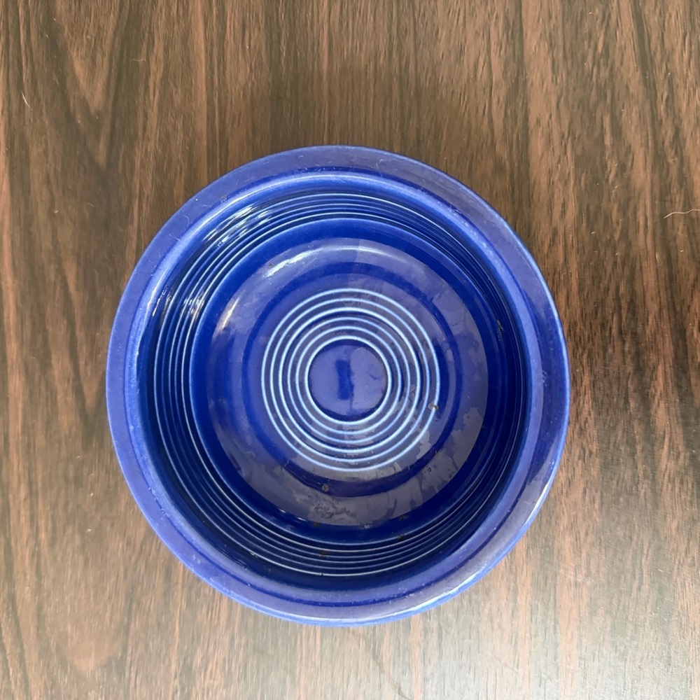 Vintage Fiesta Fiestaware Cobalt Blue Berry Bowl 4.75” Wet Foot HLC USA